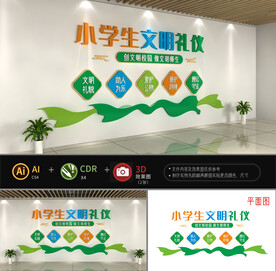 小学生文明礼仪文化墙