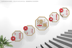 楼梯廉政文化墙