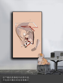 豪华抽象色块装饰画