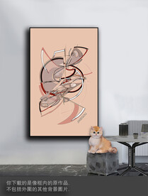 豪华抽象色块装饰画