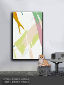 豪华抽象色块装饰画