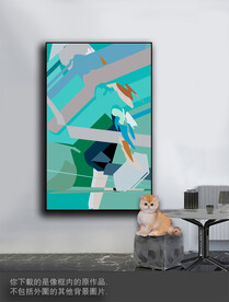 豪华抽象色块装饰画