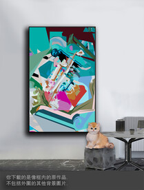 豪华抽象色块装饰画