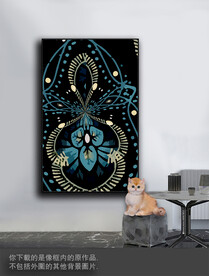 豪华抽象色块装饰画