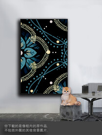 豪华抽象色块装饰画