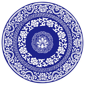 古典青花瓷花纹背景