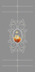 高清分层透明底推拉门打印图