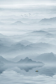 意境水墨山水画