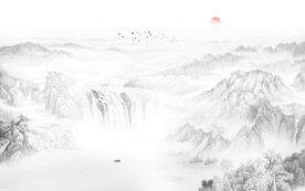 新中式山水墙画