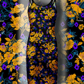 乱花新型女装印花