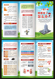 一图了解地震来了怎么办折页