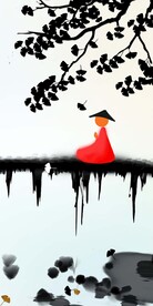 禅意玄关装饰画