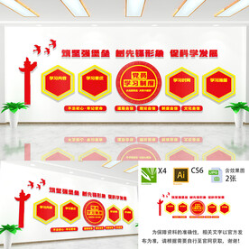 党员学习制度文化墙