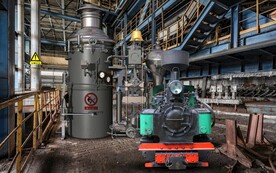 复古工业风机器厂房背景墙