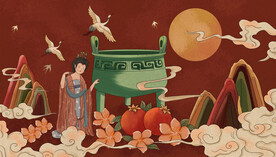 古风文物文创仕女图