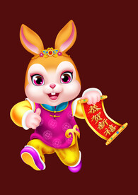 2023兔年卡通兔子