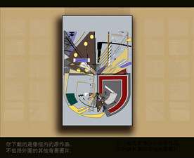 欧式古典抽象色块装饰画