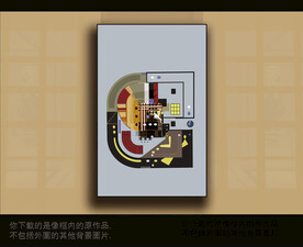 欧式古典抽象色块装饰画