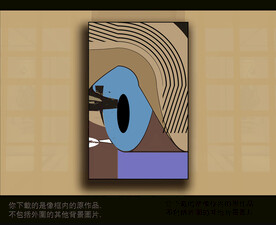 欧式古典抽象色块装饰画