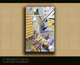 欧式古典抽象色块装饰画