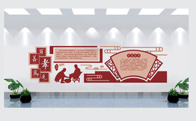 学校文化墙  百善孝为先