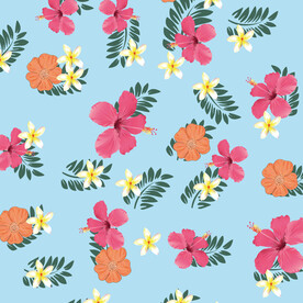 粉色花 叶子数码