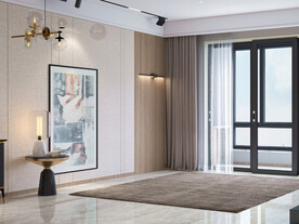 现代极简 轻奢客厅 空场景