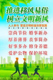 移风易俗海报