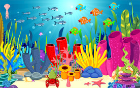 海底世界背景墙