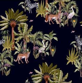 热带动物 树鸟斑马