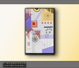 西部牛仔抽象装饰画