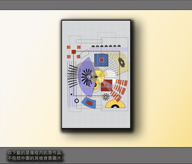 西部牛仔抽象装饰画