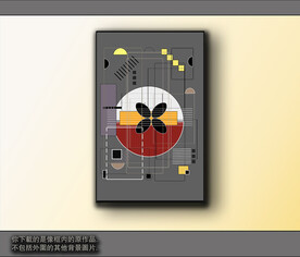 西部牛仔抽象装饰画