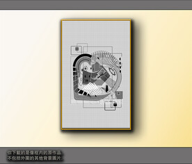 黑白风格抽象装饰画
