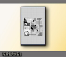 黑白风格抽象装饰画