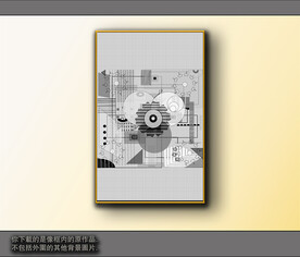 黑白风格抽象装饰画