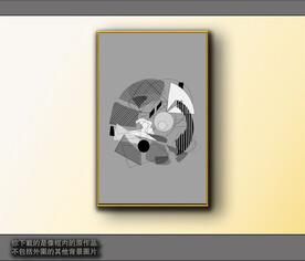 黑白风格抽象装饰画