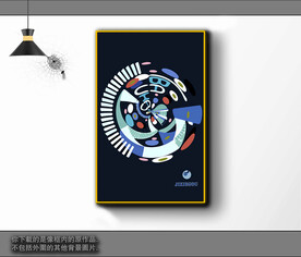 欧式黑白风格抽象装饰画