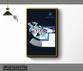 欧式黑白风格抽象装饰画