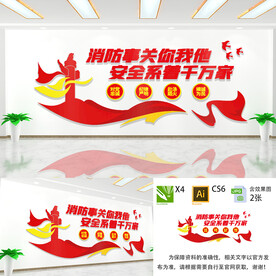 消防安全宣传文化墙