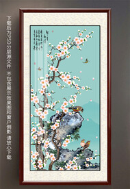 高清手绘梅花装饰画