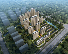 住宅小区鸟瞰效果图