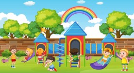 儿童游乐园背景墙
