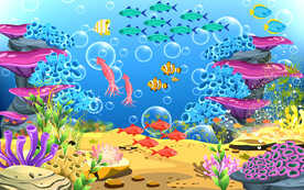 海洋儿童房背景墙