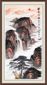 竖幅山水画