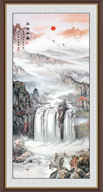 竖幅山水画
