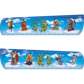 棺材两侧 八仙图