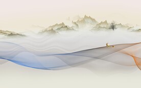 线条最新款山水画 tIf分层