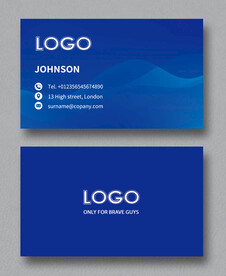 蓝色企业名片