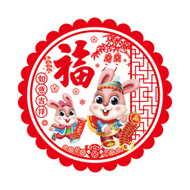 兔年静电贴